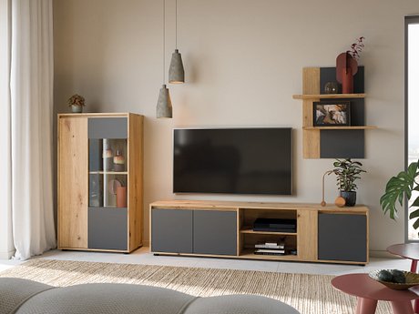Stuesett Torcavi 106 (Antrasitt + Artisan eik)
