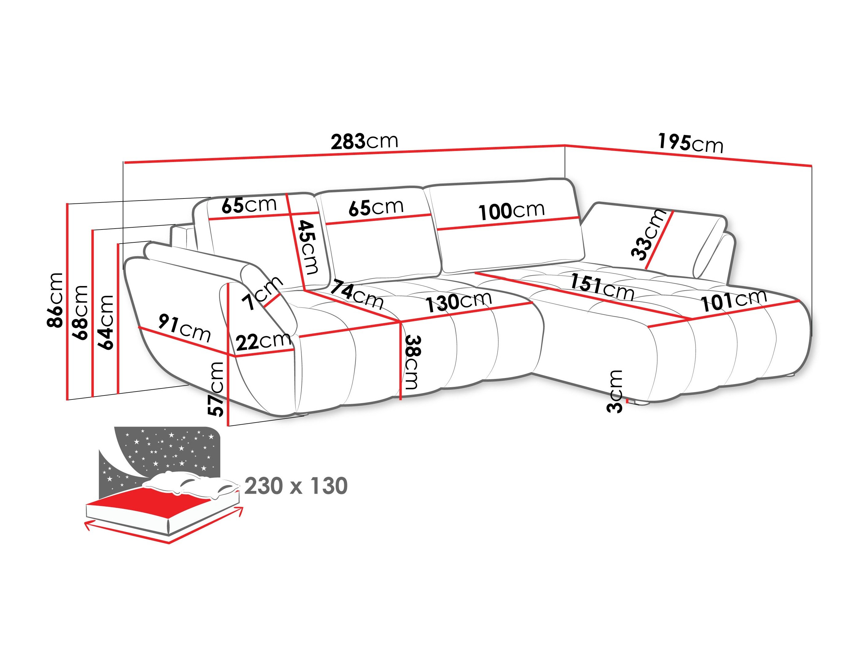 Hjørnesofa Circum (Lumo 75)