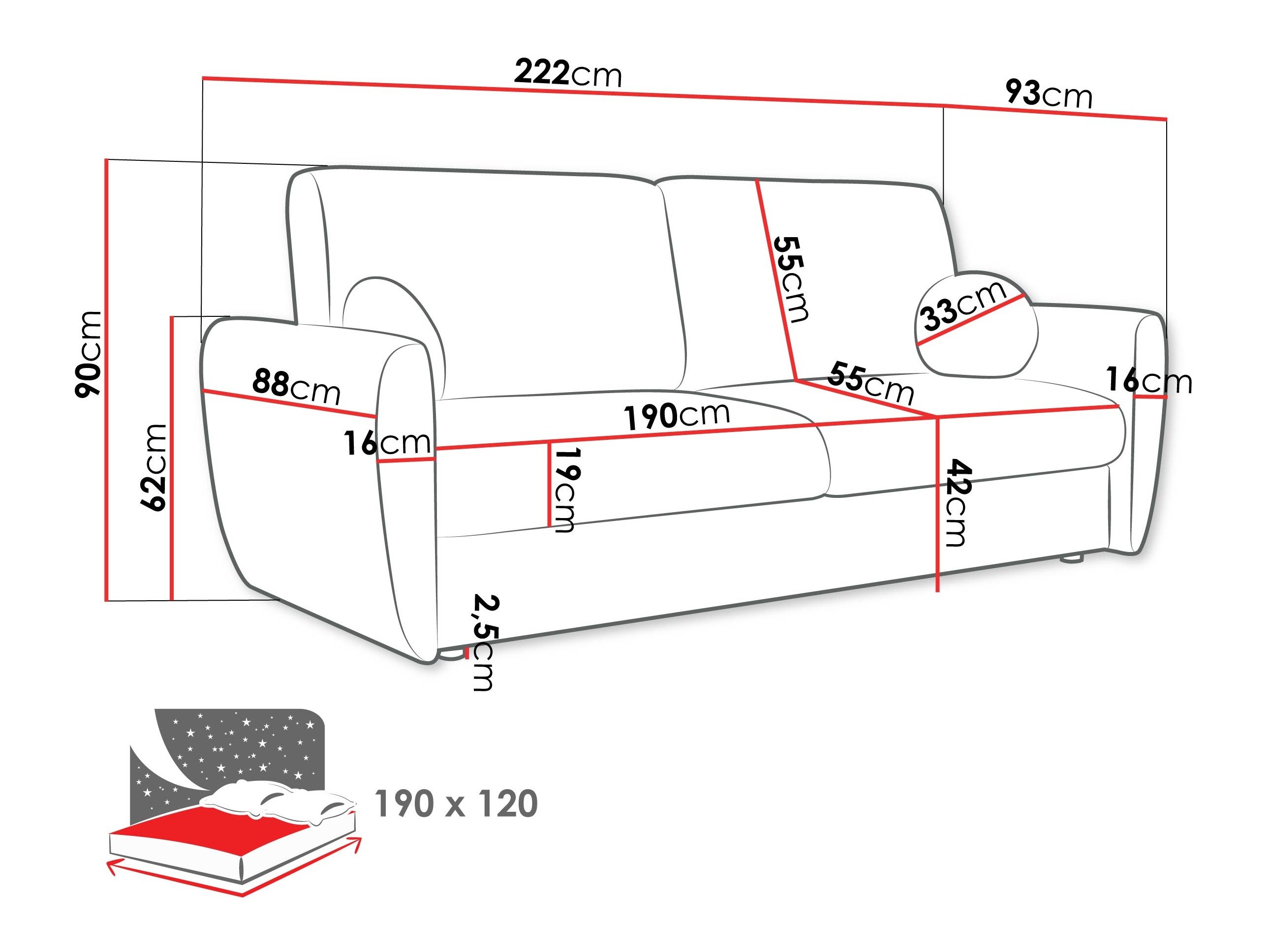Sovesofa Pagis (Taro 11)