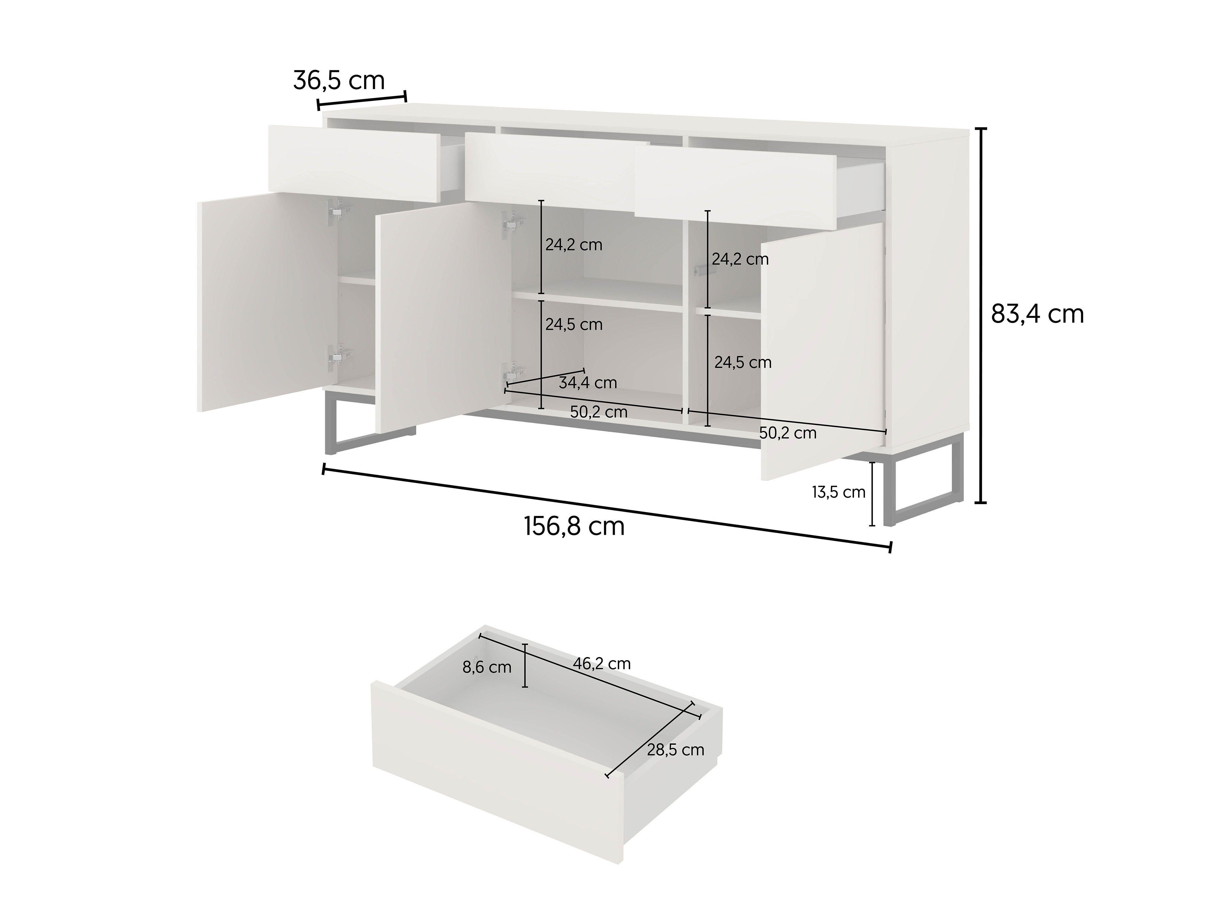 Kommode Maravio 103 (Cashmere)