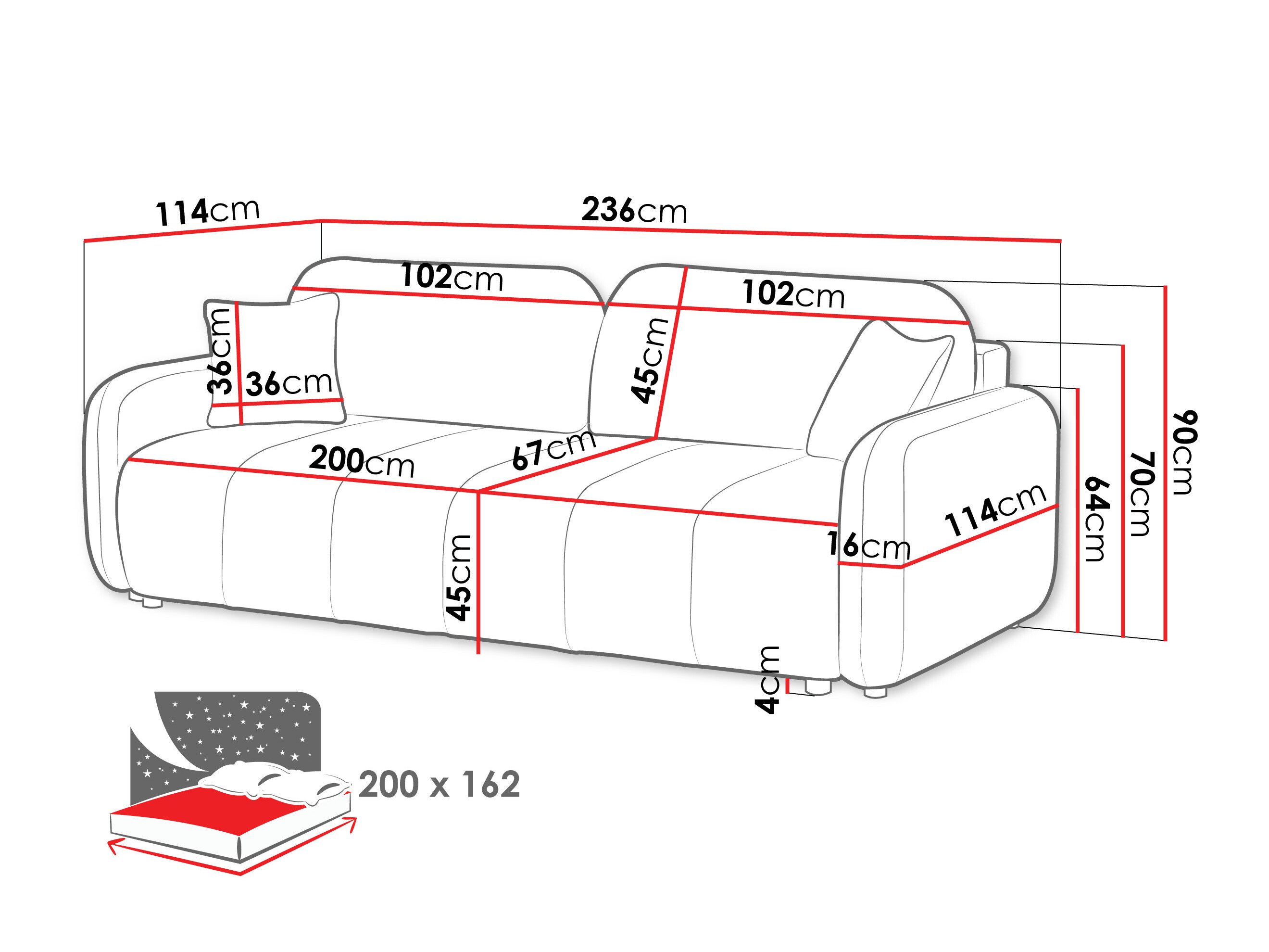 Sovesofa Clinton 102 (Lambi 05)