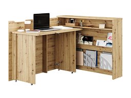 Hjørneskrivebord Concept Lenart (Artisan eik)