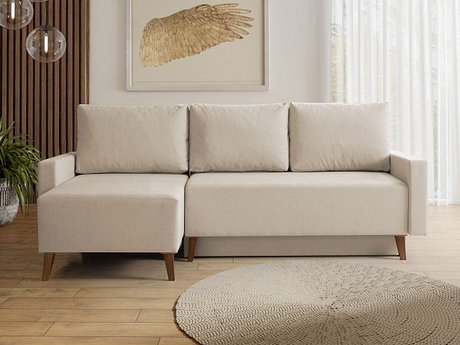 Hjørnesofa Delbene 130 (Verita 03 + Mørk San Remo eik)