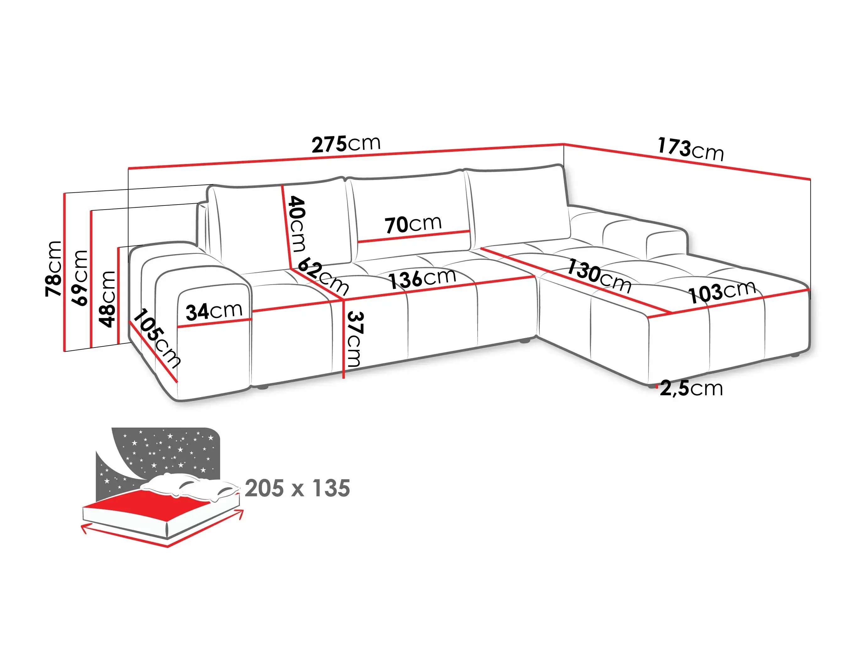 Hjørnesofa Comfivo Origor I (Lambi 07)