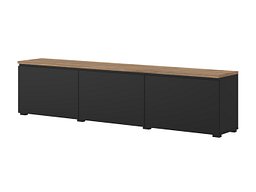 TV-benk Baletu 115 (Svart + Eik)