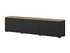 TV-benk Baletu 115 (Svart + Eik)