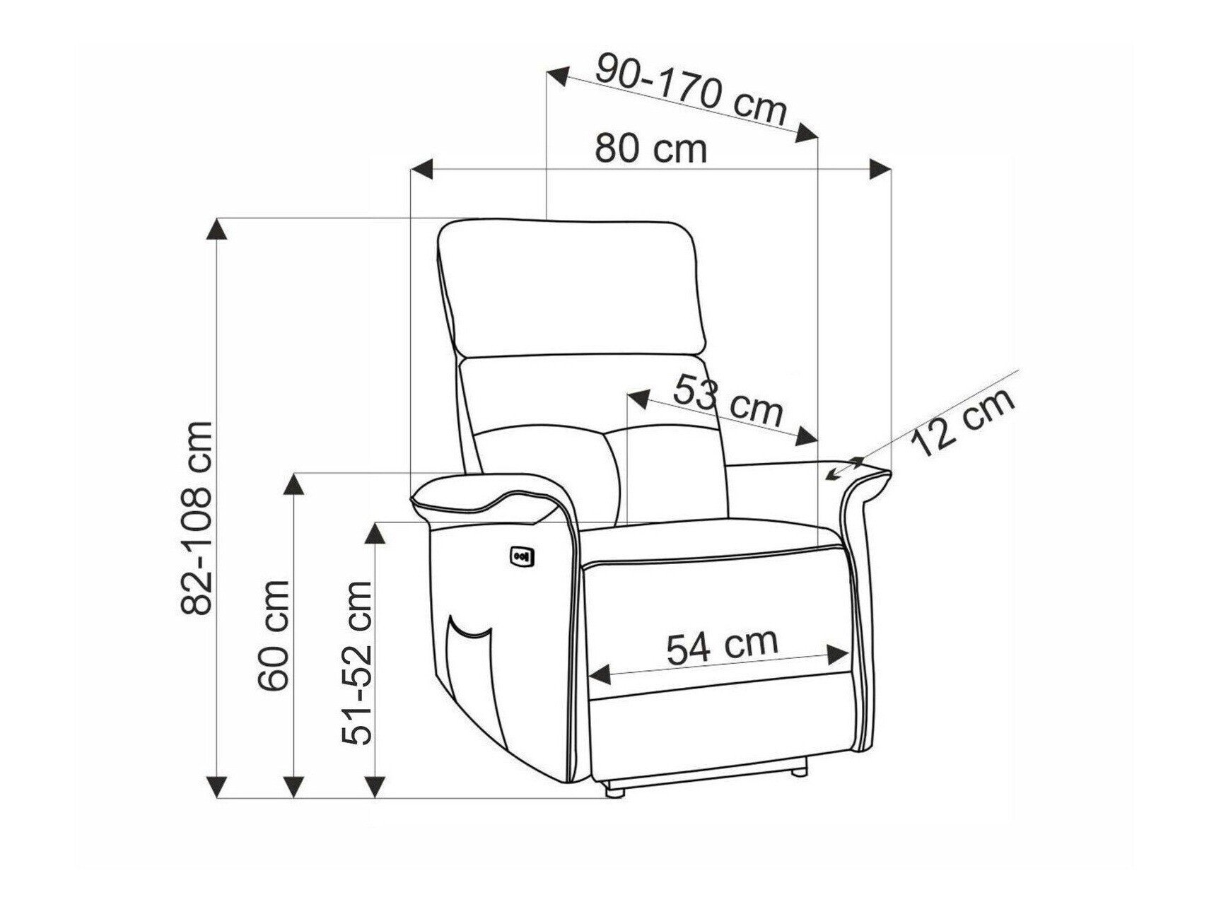 Reclinerlenestol Houston 1543 (Bluvel 38)
