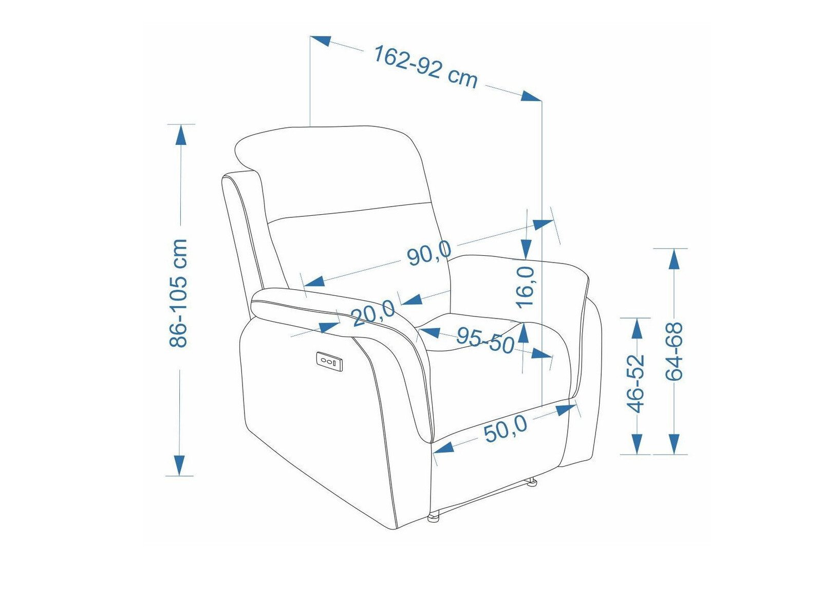 Reclinerlenestol Houston 2216 (Vinci 26)