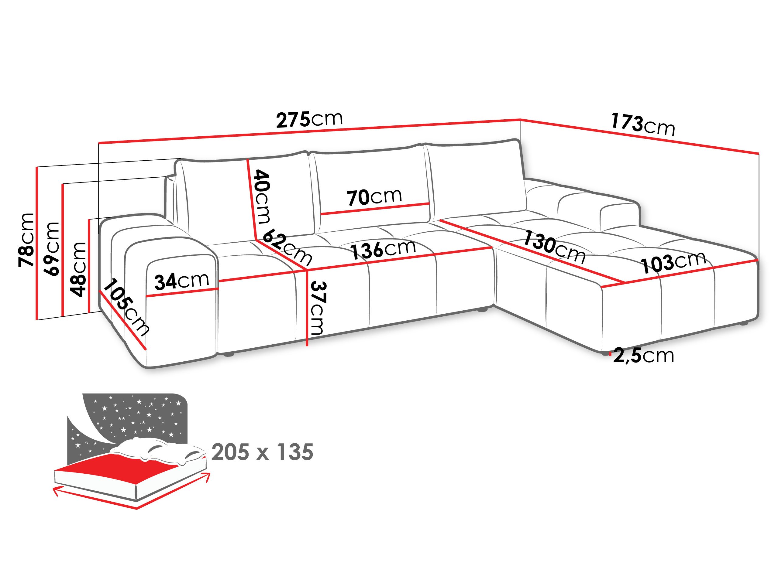 Hjørnesofa Comfivo Origor I (Milky 80)