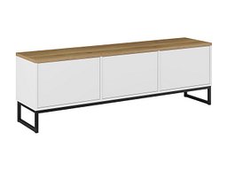 TV-benk Camtolo 100 (Hvit + Lys eik)