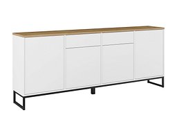 Kommode Camtolo 102 (Hvit + Lys eik)