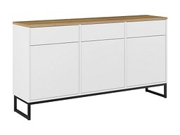 Kommode Camtolo 103 (Hvit + Lys eik)