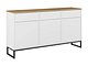 Kommode Camtolo 103 (Hvit + Lys eik)