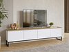 TV-benk Camtolo 101 (Hvit + Lys eik)