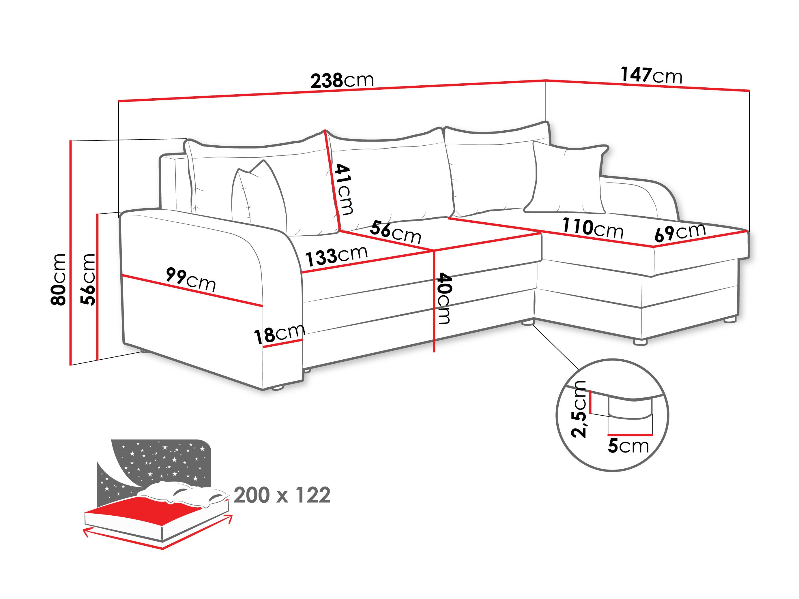 Hjørnesofa Comfivo Melissa (Spirit Sand)